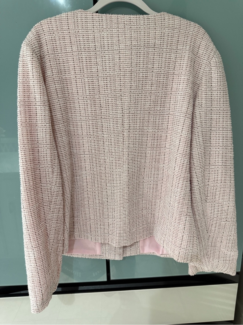 Pink Tweed Button-Front Jacket - Picture 4 of 5